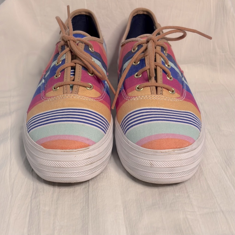 Keds X Sunny Life Striped Canvas Sneakers Multicolor Size 7 Platform Sole - Picture 7 of 12